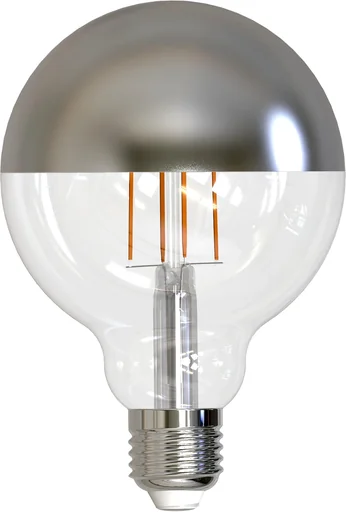 "LED retro decorative globe lamp mirrored with 9 watts, E27, 2000 Kelvin, dimmable image"