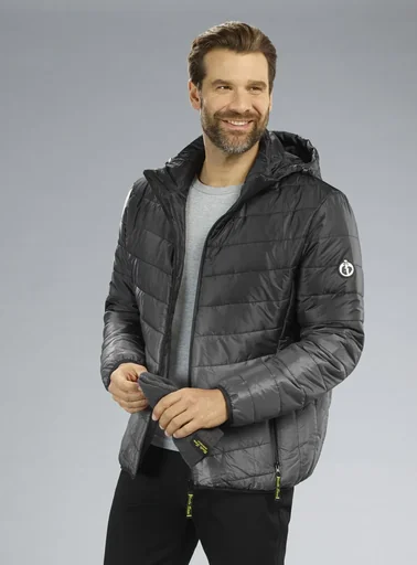 "Quilted jacket, color black/grey, size M image"