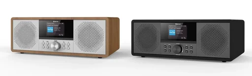 "Internet radio with DAB+ FM and CD player, Bluetooth function, black image"