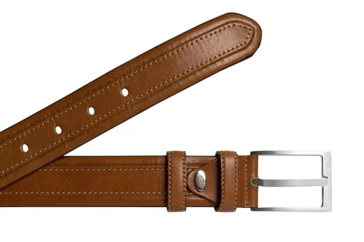 "Leather belt, brown, size 115 image"