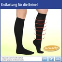 Energy LYCRA support knee socks, black, size 43 - 46, 1 pair