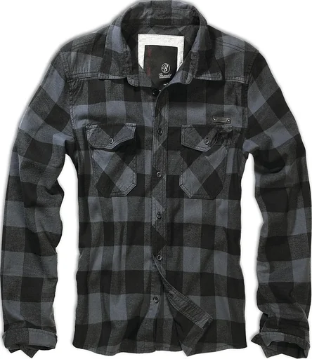 "Checked shirt black/grey, size 4XL image"