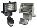 Solar wall light in black with separate solar panel