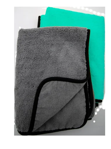 "XL microfiber cloth "Premium", turquoise/grey, 60 x 90 cm, assorted image"