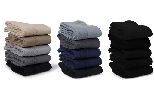 "Comfortable socks, dark assorted, size 43 - 46, 5 pairs image"