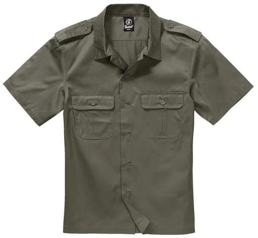 "US shirt, short sleeve, color olive, size M image"