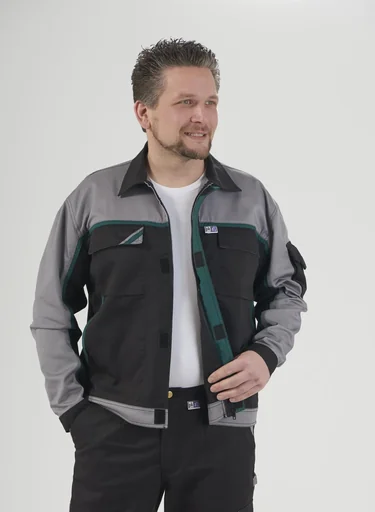 "Blouson jacket, color black/grey/green, size 60 image"