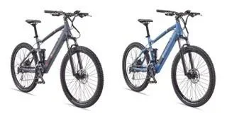 "Unisex aluminum MTB E-Bike, 27.5 inches, 24-speed derailleur, gray, entry-level M935 Fully image"
