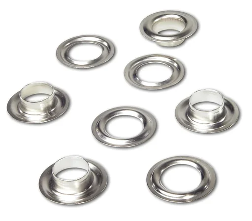 "Eyelets 10.0 mm brass - nickel-plated, 25 pieces image"
