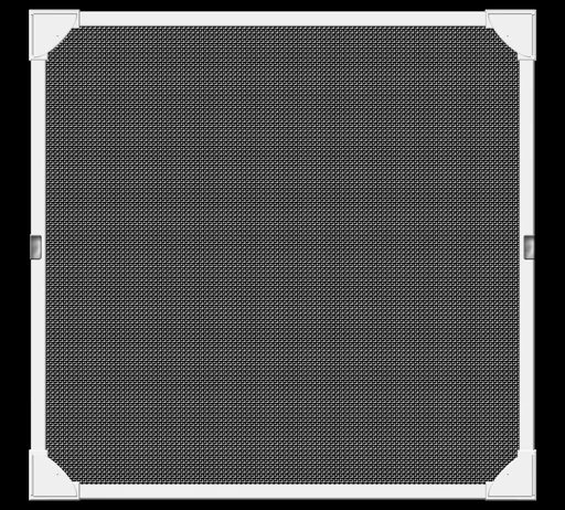 "Fly screen magnetic frame with fiberglass fabric, white, 120 x 120 cm image"