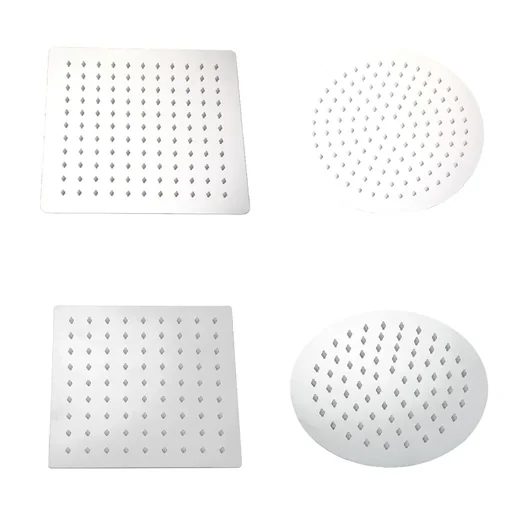 "Shower head 25x25 cm rain shower made of stainless steel with 1 jet type G1/2 individually usable image"