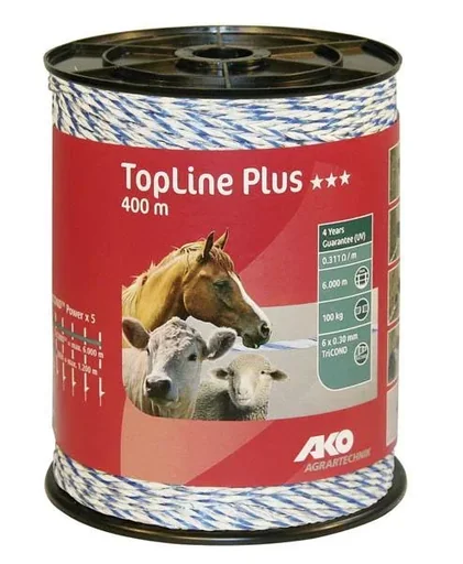 "Top Line electric fence polywire, white/blue - 400 m image"