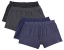 Boxer shorts in a double pack, color black/black striped, size 2XL
