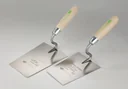 Bricklayer's trowel, S-neck, 180mm, stainless steel, natural wood handle