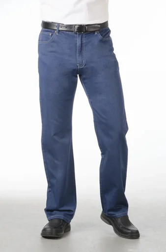 "Premium jeans, crease-free, extra soft, color blue size 25 image"