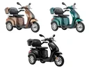 E-tricycle Teutoburg Detmold, 20 km/h (moped class), front disc brake, LED light, top case, no helmet required, green