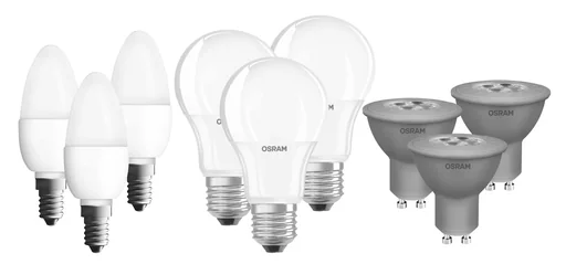 "LED Classic candle lamp with 5.5 watts, E14, matt, warm white - set of 3 image"