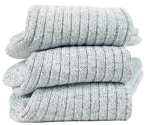 "Norwegian socks, pack of 3, grey, size 35/38 image"