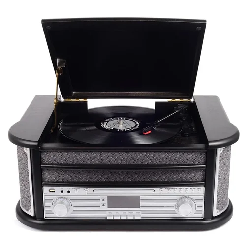 "Retro HiFi system with DAB in black image"