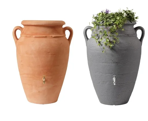 "2 in 1 Regentonne "Antik Amphore" - 250 L, terracotta image"