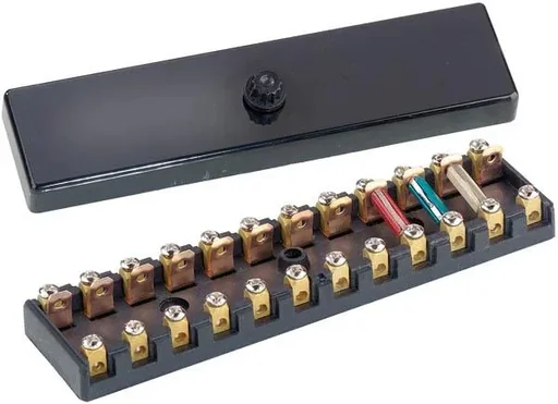 "Fuse box 6-pin, black, L x W x H 9 x 4.5 x 2.7 cm image"