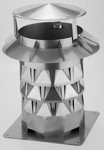 "Chimney cap NW300, stainless steel, wind cat, for fireplaces 27 x 27 or 30 cm image"