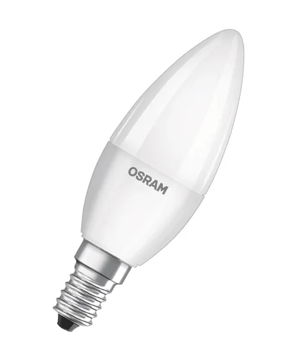 "LED lamp retrofit in candle shape with 5.5 watts, E14, warm white, matt - 4 pieces image"