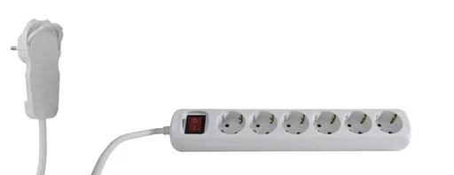 "Protective contact extension cable 3 m - H05VV-FGG1.5, white image"