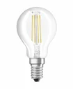 LED CLASSIC P37 filament lamp in drop shape with 4 watts, E14, warm white, clear