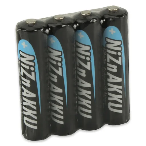 "NiZN Micro (AAA) battery with 900mWh - 4 pieces image"