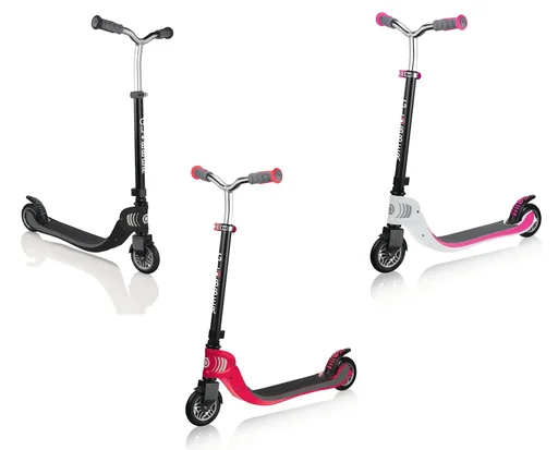 "FLOW FOLDABLE 125 scooter, 125 mm, ABEC 5, height adjustable, folding mechanism, black-grey image"