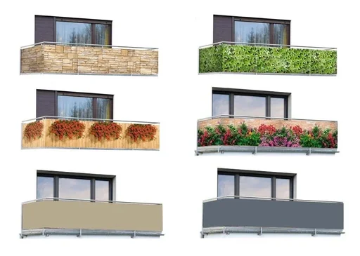 "Balcony privacy screen anthracite plain image"