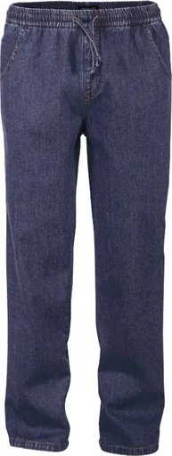 "Pull-on jeans with elastic waistband, indigo, size 48 image"