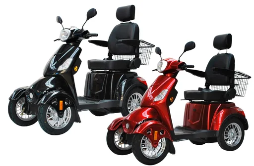 "Electric mobility scooter 525 Red, 4 wheels, senior mobility scooter image"