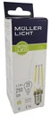 Retro LED drop lamp with 2.5 watts, E14, warm white