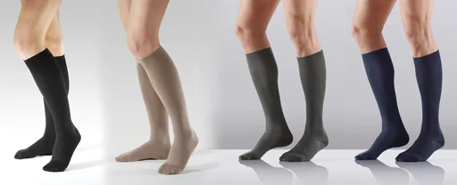 "Support stockings, cotton, 2 pairs, size XL (43-45), blue image"