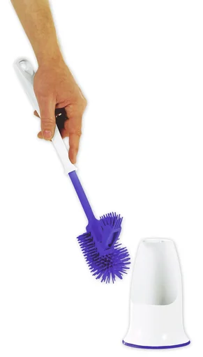 "Silicone toilet brush, black image"
