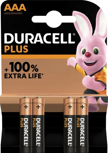 "Plus Alkaline Batteries Micro (AAA)-4 pieces image"