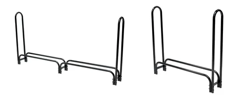 "Firewood Firewood Rack 126x25x118 cm Black image"