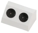 2-way protective contact socket with 1m connection cable and free ends for permanent installation