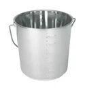 Stainless steel bucket 12.3 l with scale, 25.5 cm high
