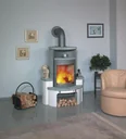 Wood-burning stove - Avenso continuous burning stove - natural stone