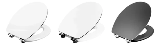 "Toilet seat "Prime" with soft-close, FSC, white steel image"