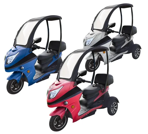 "E-compact scooter "Lucca Trio" - 40 km/h - wind and weatherproof, red image"