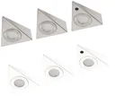 LED under-cabinet lights in silver with motion sensor - 3 pieces
