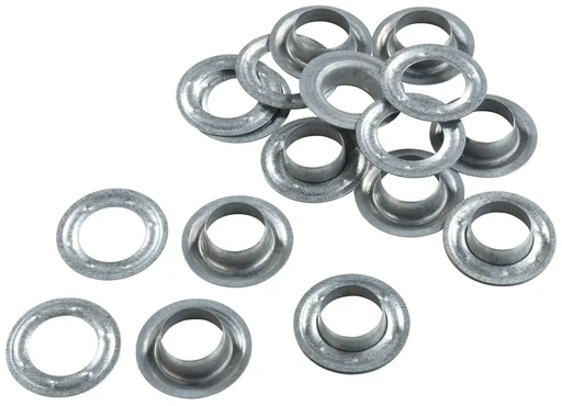 "Eyelets with washers, 20 mm, galvanized, 10 pieces, for 480095 eyelet pliers XXL image"