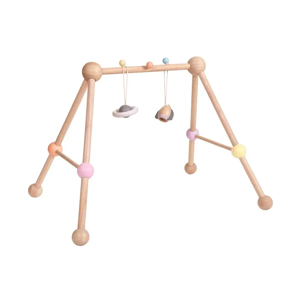 "Plan Toys Baby Gymnastics Center Wood Pastel image"
