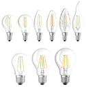 LED CLASSIC A60 filament lamp with 7 watts, E27, warm white, clear