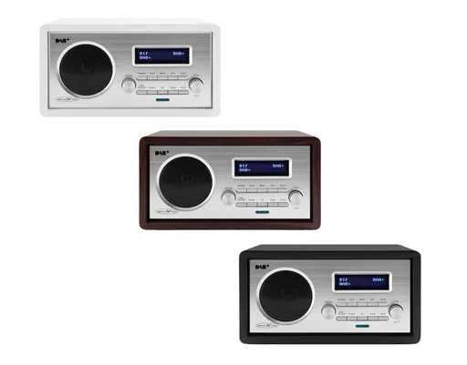 "Retro DAB+ Radio - Wood-colored image"