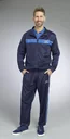 3-piece leisure suit, color navy-royal blue, size 3XL